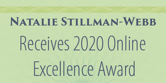 Natalie Sillman-Webb Receives 2020 Online Excellence Award