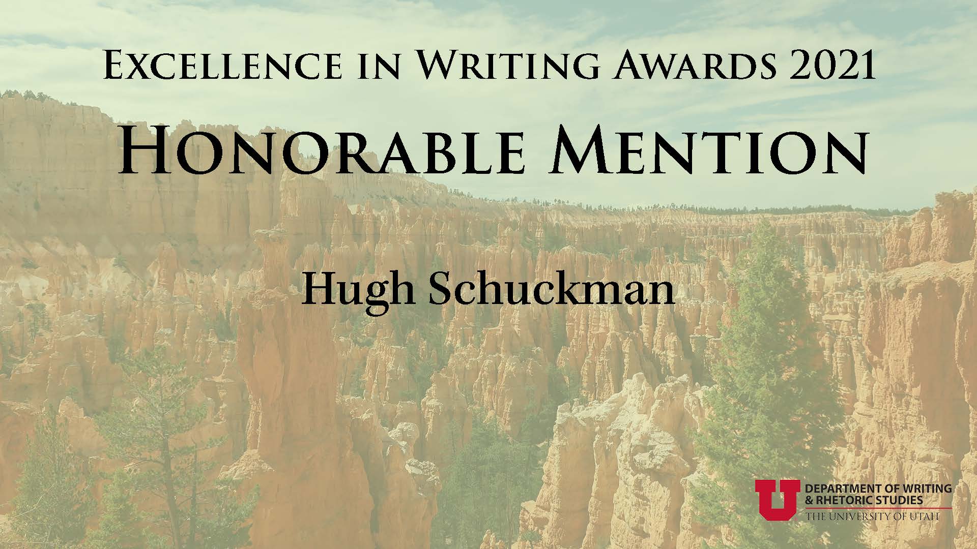 Honorable Mention — Hugh Shuckman