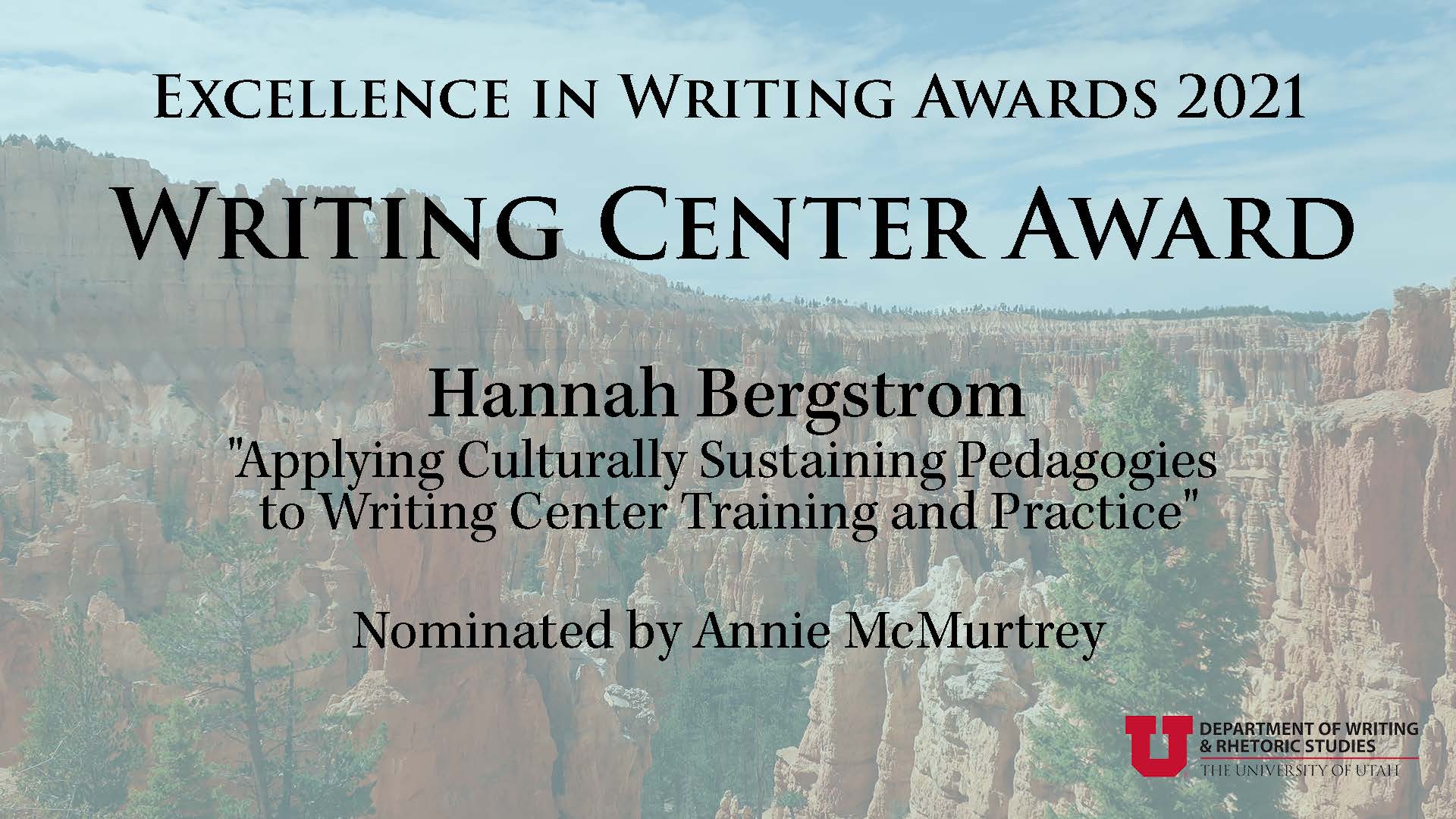 Writing Center Award
