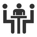 Icon of people sitting around a table