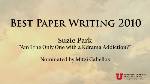 Best Paper Writing 2010: Suzie Park