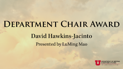 Department Chair Award: David Hawkins-Jacinto