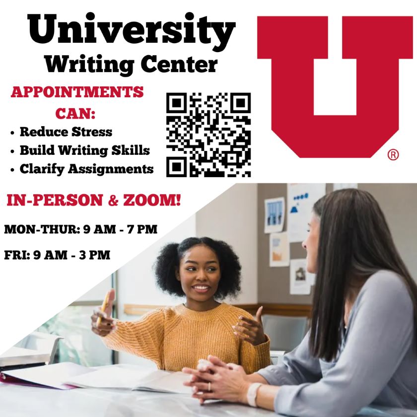 The University Writing Center can reduce stress, improve writing, and clarify assignments